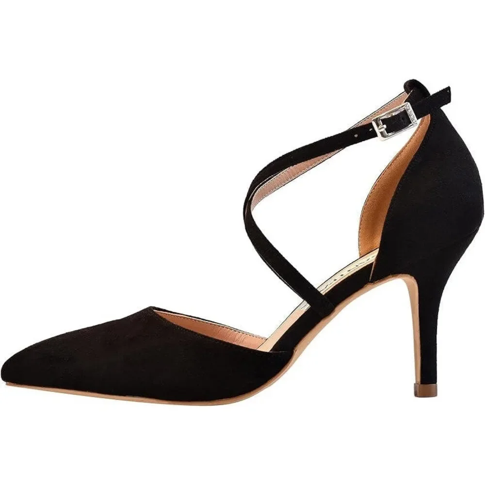 Elegant Park Womens Size 8 Black Faux Suede 3.5